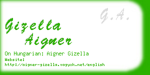 gizella aigner business card